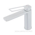 Bathroom faucet single handle square main mixer